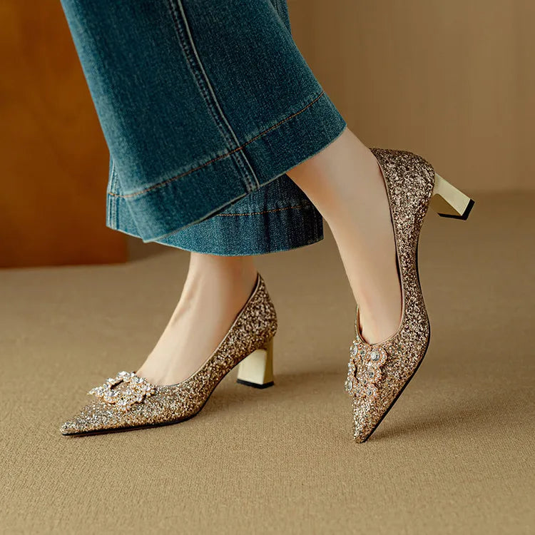 Gloria Glitter Pumps - Alurea & Co.