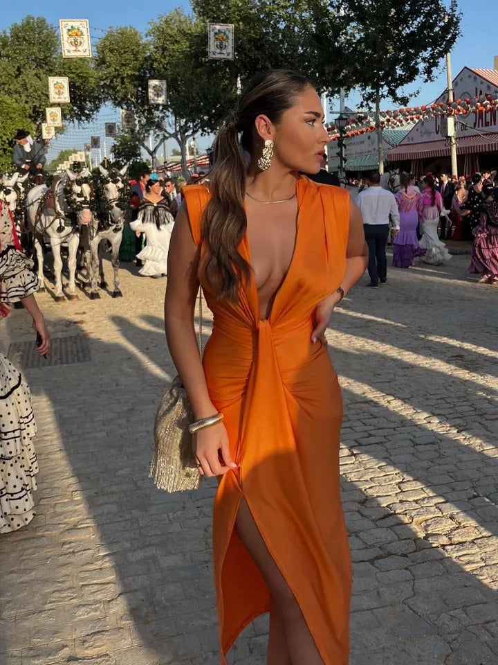 Adeline | Elegant Pleated Dress