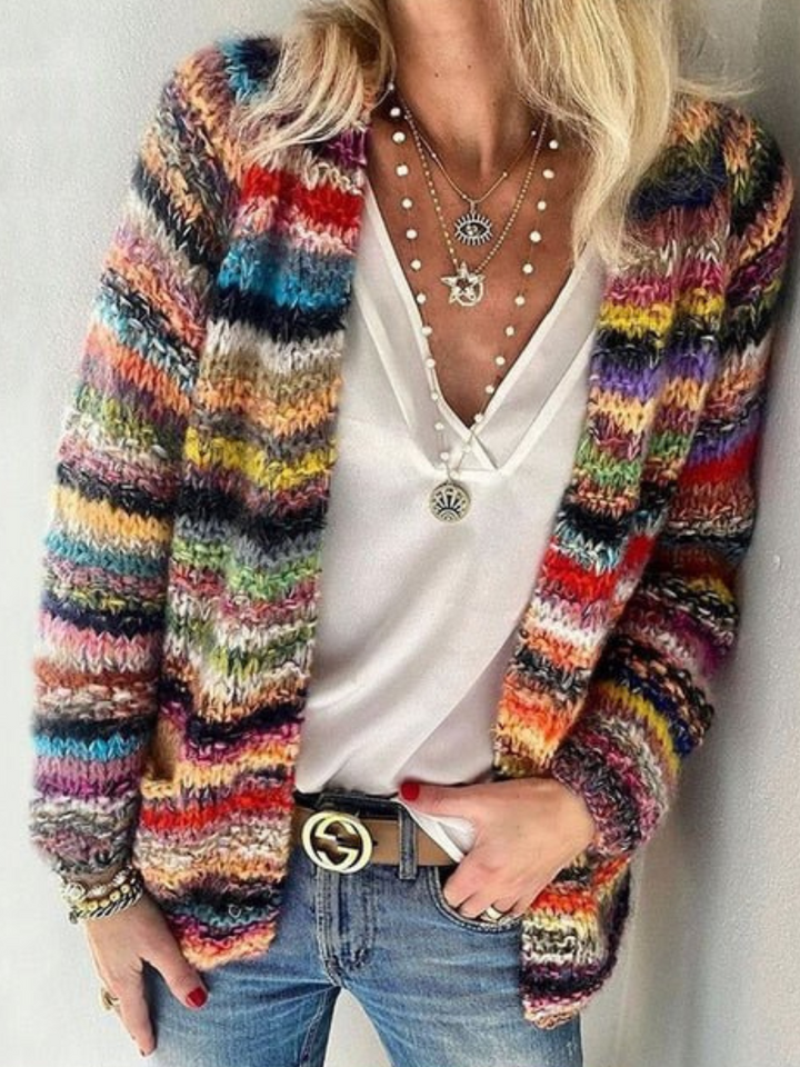 ISA VIBRANT LAYERS CARDIGAN - Alurea & Co.