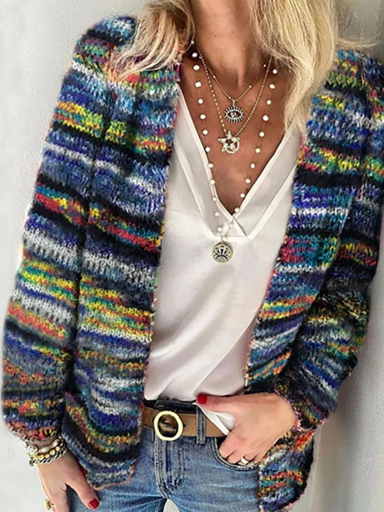 ISA VIBRANT LAYERS CARDIGAN - Alurea & Co.
