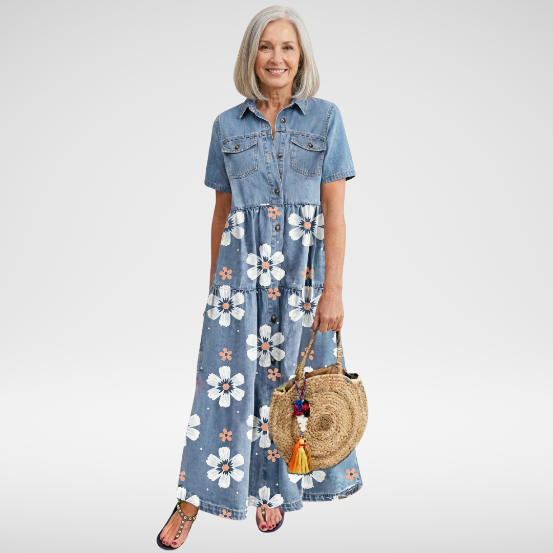 Kirra | Denim Flower Dress