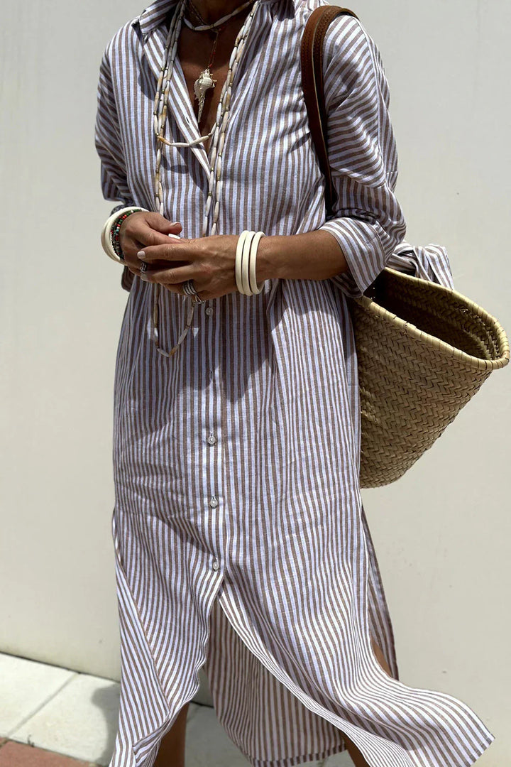 Madison – Striped Shirt Dress