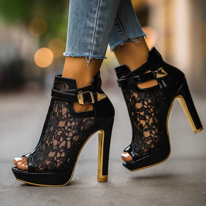LILIANA LACE HEELS - Alurea & Co.