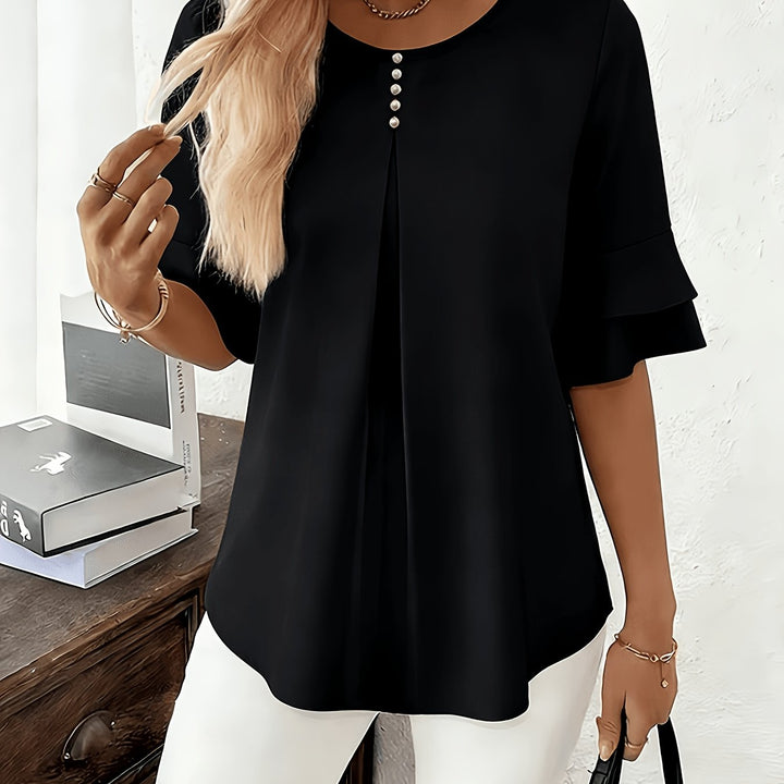 Celestia – GraceFlow Pleated Blouse