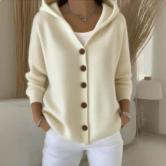 Zoé | Soft Hooded Knit Cardigan - Alurea & Co.