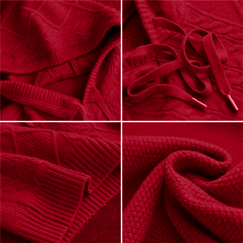 Emily | Cable Knit Hoodie Sweater - Alurea & Co.