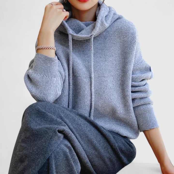 Marie | Cozy Knit Hoodie - Alurea & Co.