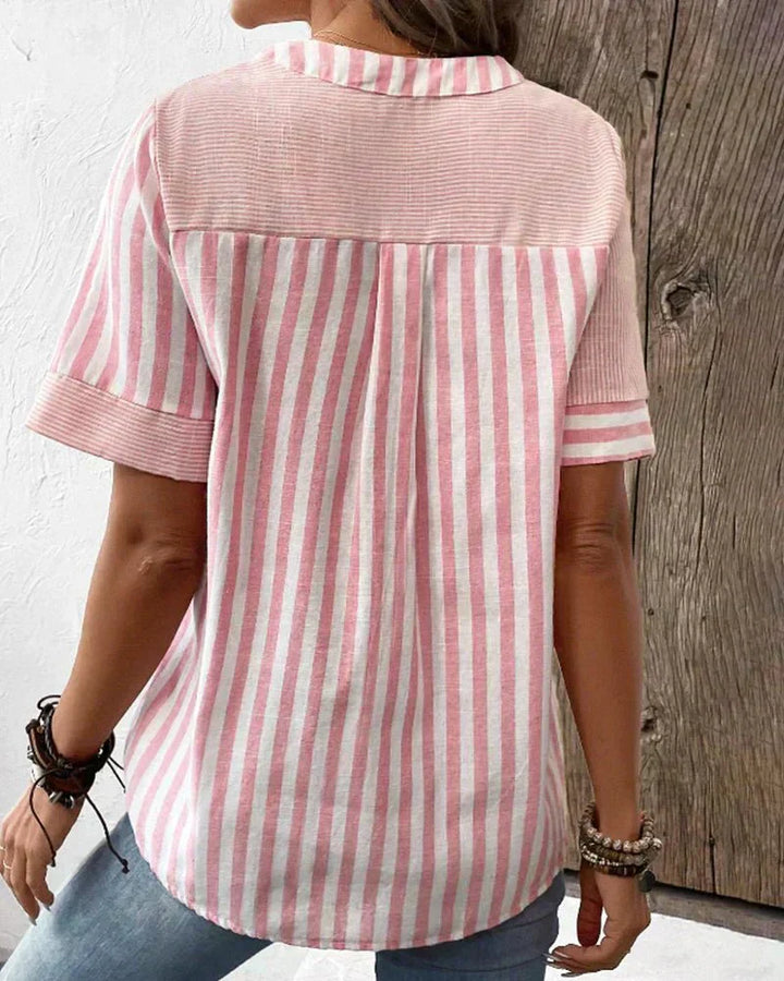 Sienna – Soft Striped Blouse
