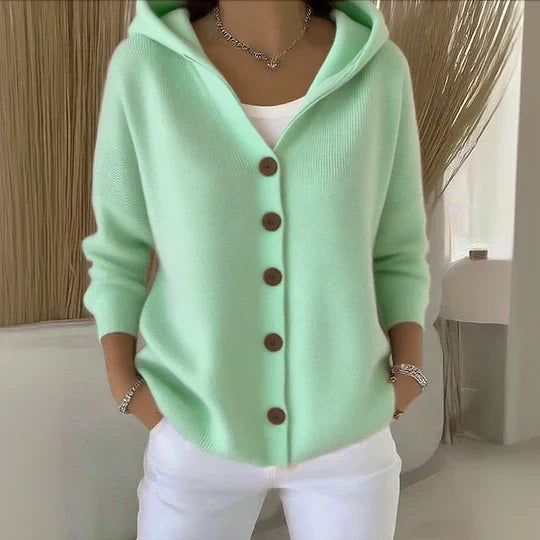 Zoé | Soft Hooded Knit Cardigan - Alurea & Co.