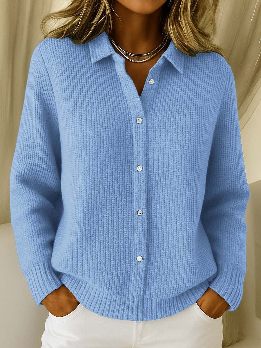 Katrina – Textured Knit Button Cardigan - Alurea & Co.