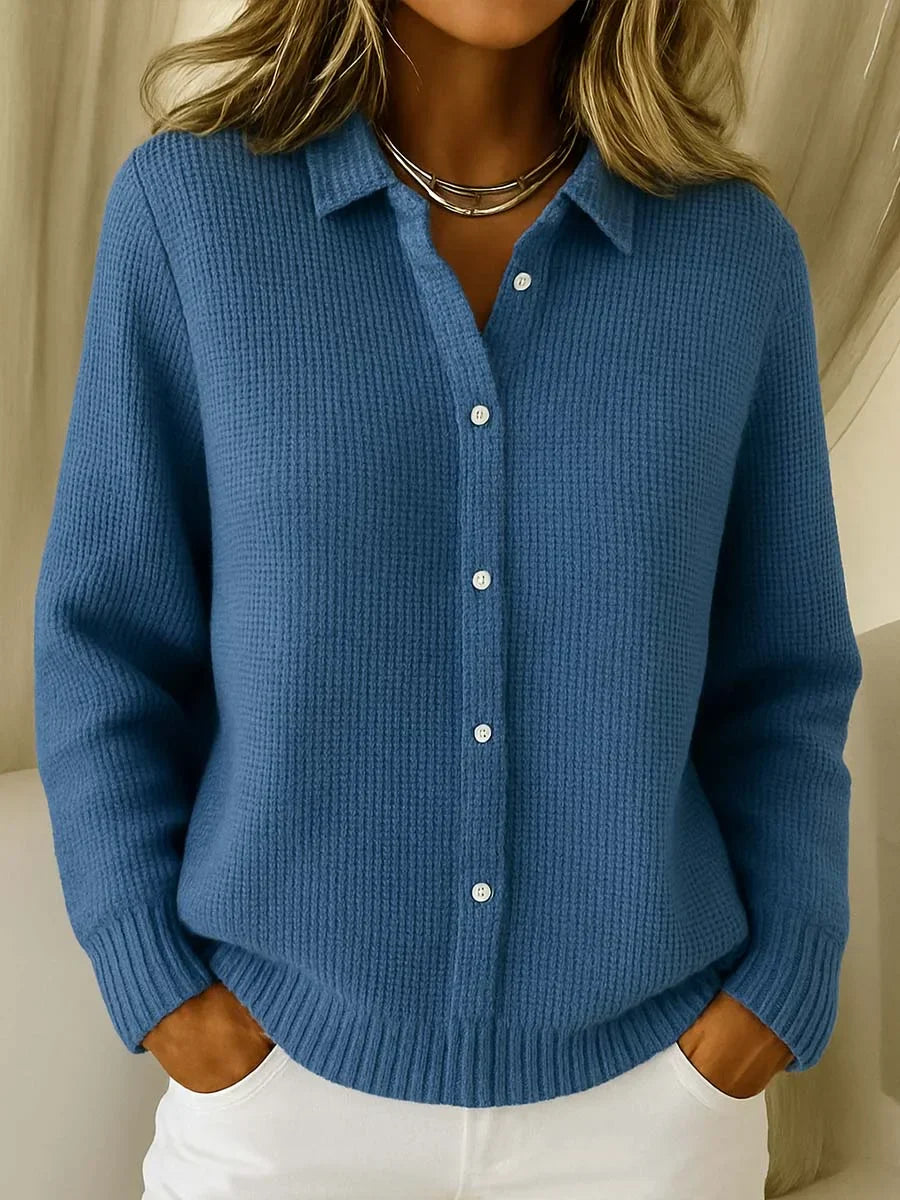 Katrina – Textured Knit Button Cardigan - Alurea & Co.