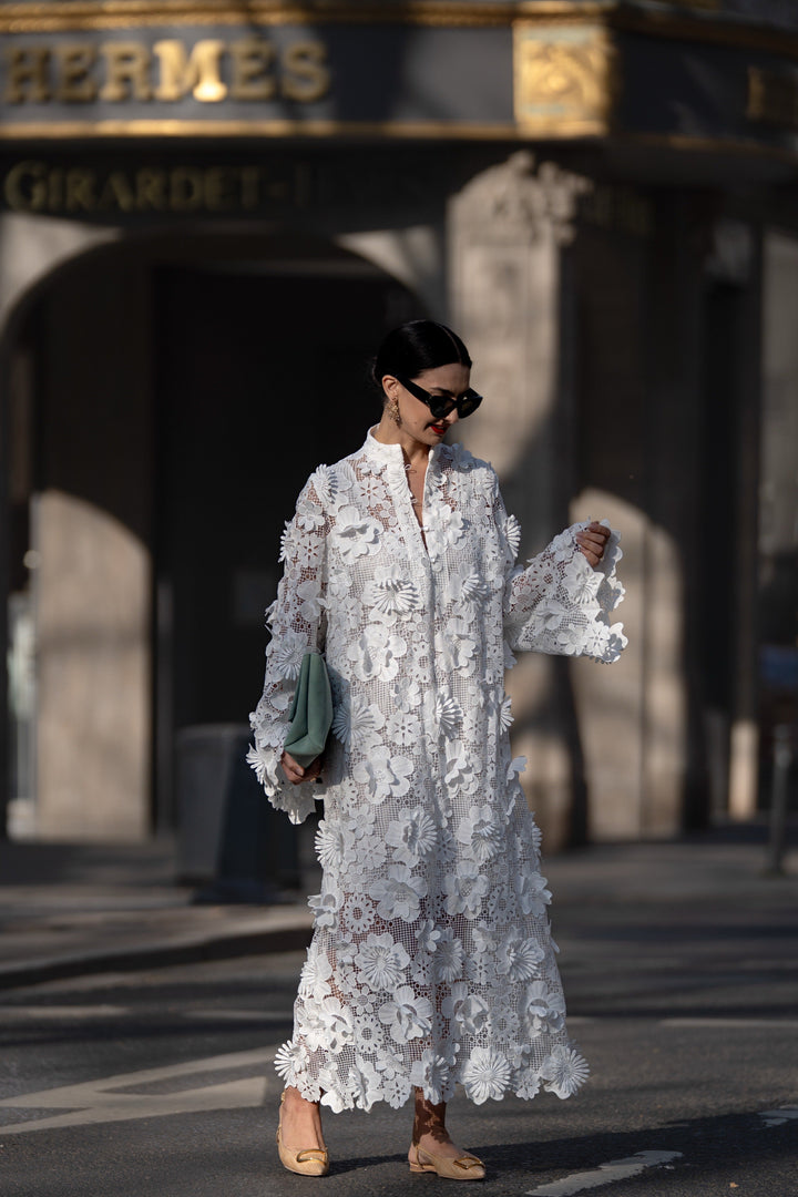 Yelira | Elegant Lace White Dress - Alurea & Co.