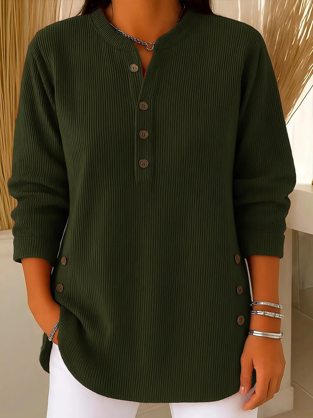Élise – Long Sleeve Solid Knit Sweater