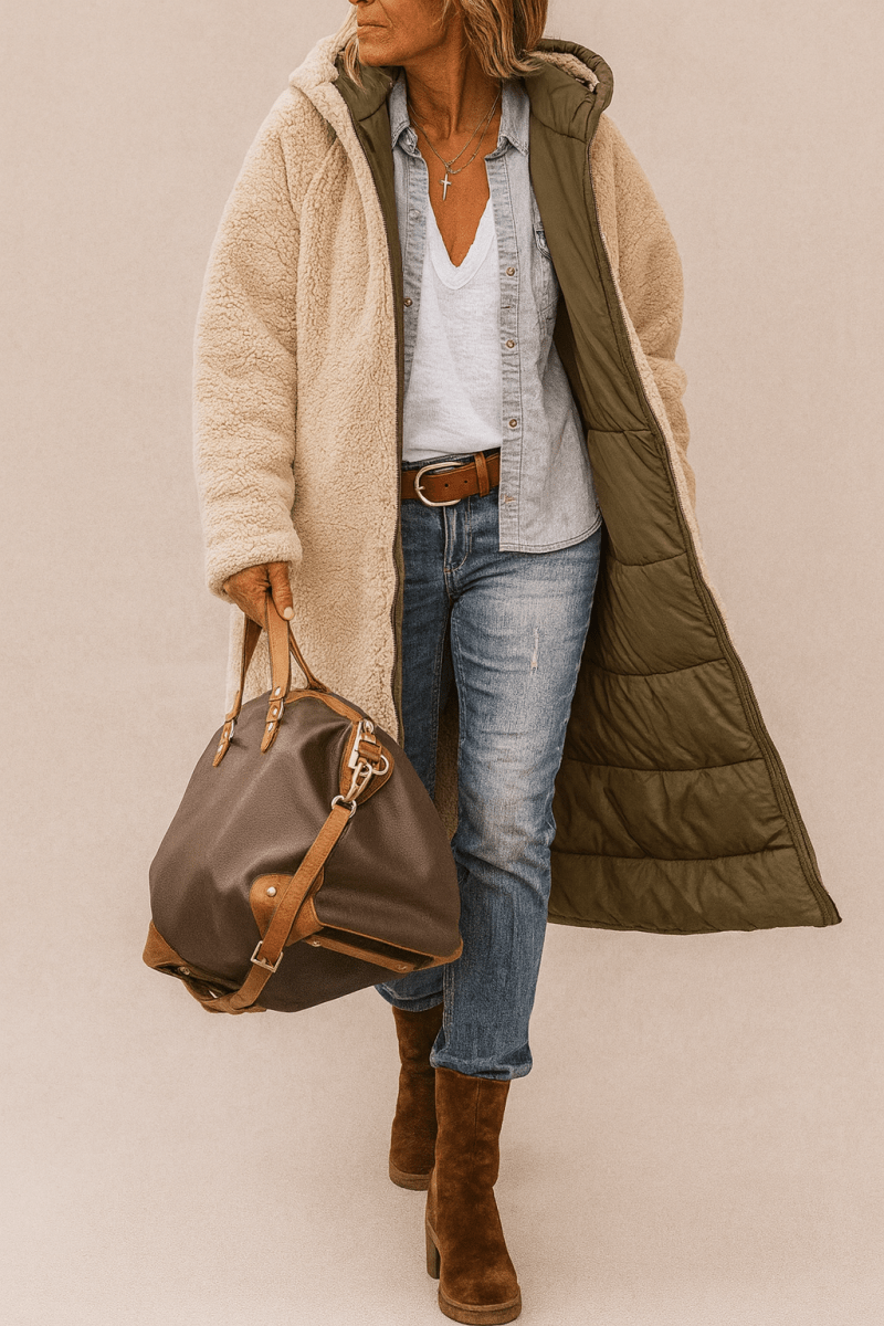 SASHA | SOFT AND  LUSH REVERSIBLE COAT - Alurea & Co.