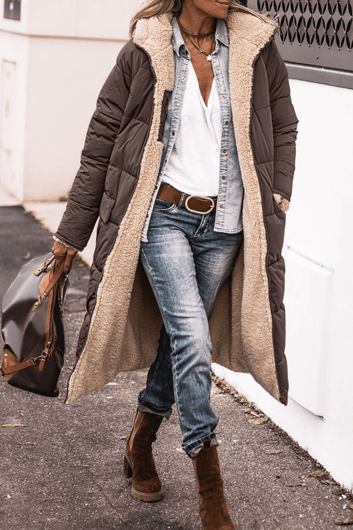 SASHA | SOFT AND  LUSH REVERSIBLE COAT - Alurea & Co.