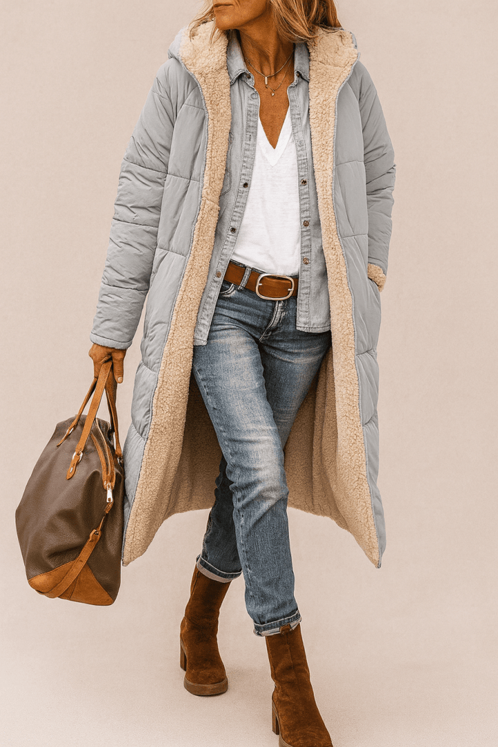 SASHA | SOFT AND  LUSH REVERSIBLE COAT - Alurea & Co.