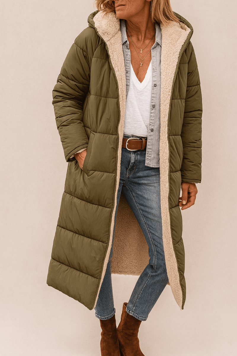 SASHA | SOFT AND  LUSH REVERSIBLE COAT - Alurea & Co.