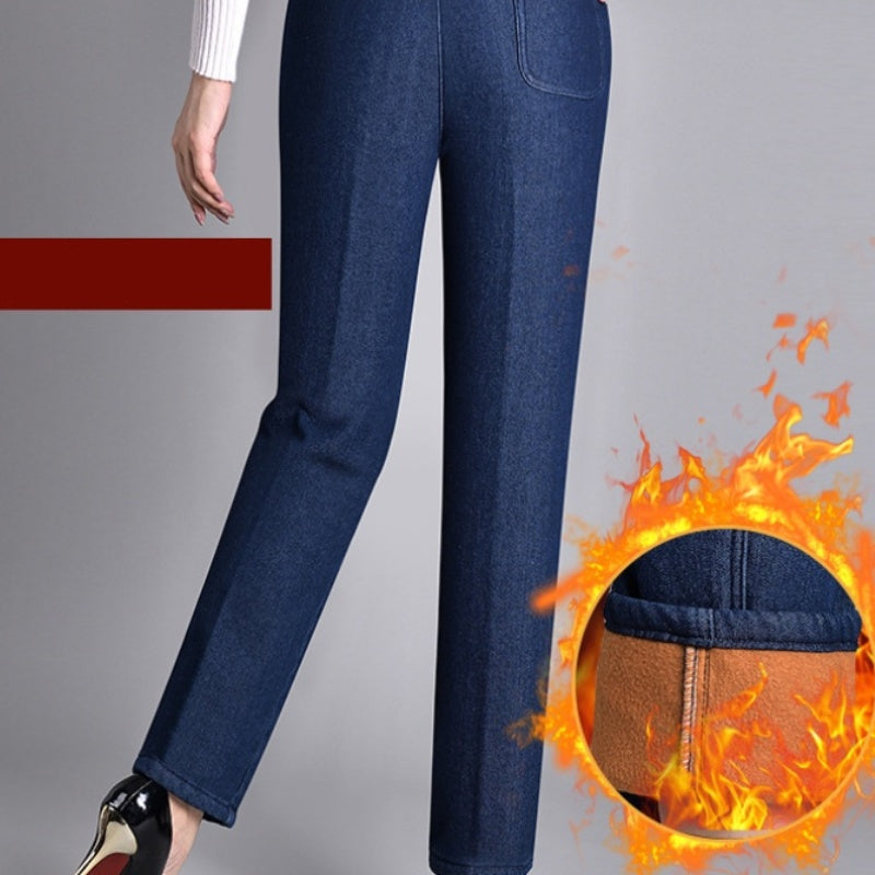 Laluna® | Women's jeans with side pockets and elastic waist - Alurea & Co.