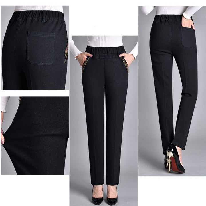 Laluna® | Women's jeans with side pockets and elastic waist - Alurea & Co.