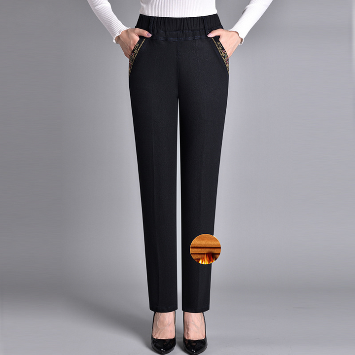 Laluna® | Women's jeans with side pockets and elastic waist - Alurea & Co.