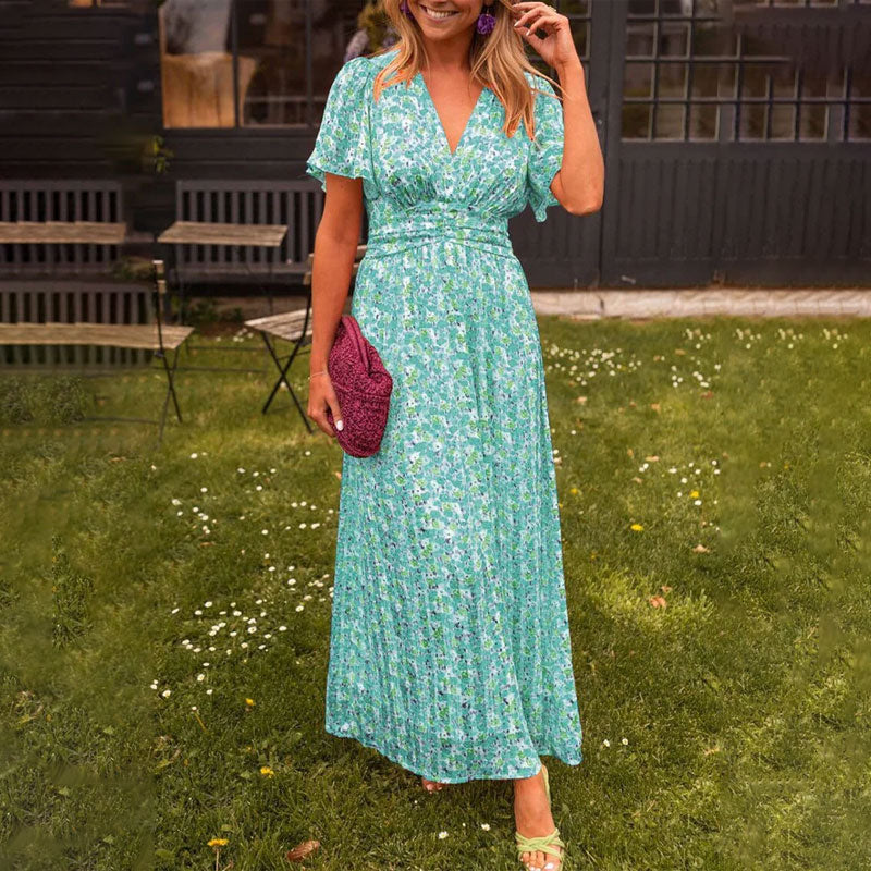 Vivienne – Women’s V-Neck Dress