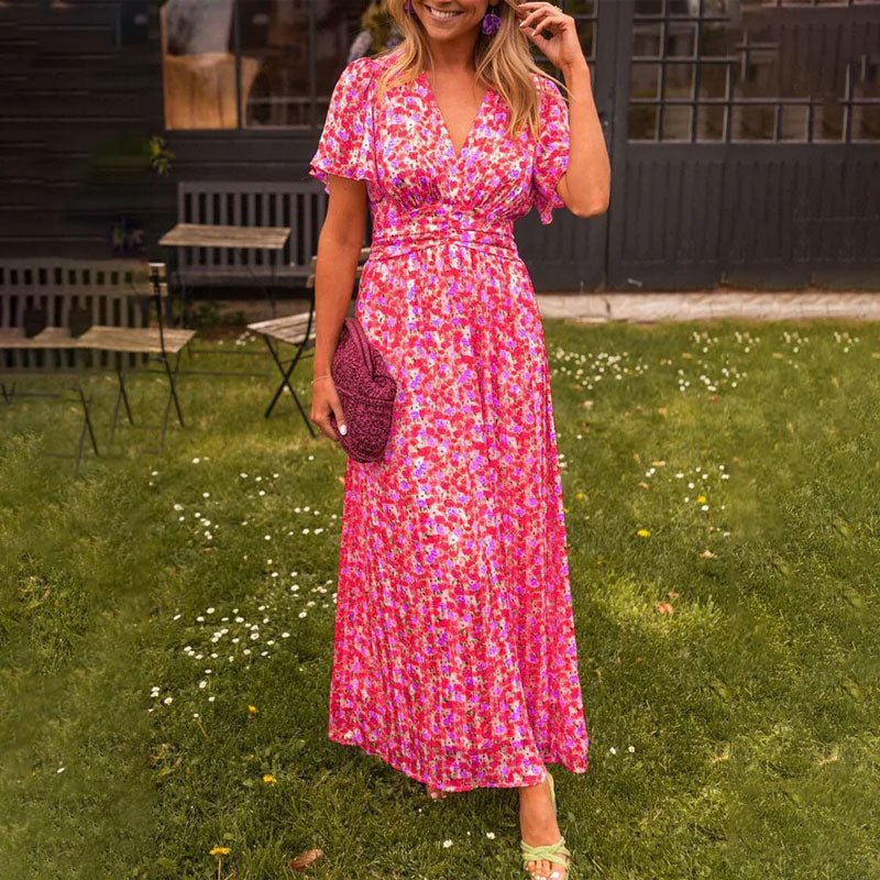 Vivienne – Women’s V-Neck Dress