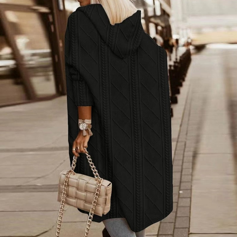 Johani | Extended Length Hooded Cardigan - Alurea & Co.